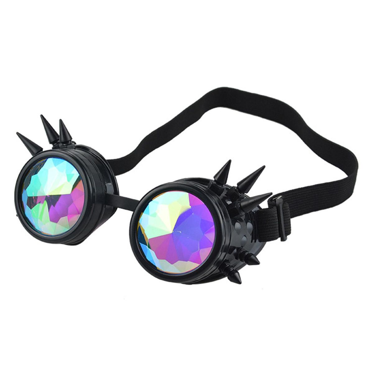 Kaleidoscope Glasses Costume Parties Steampunk Glasses Black