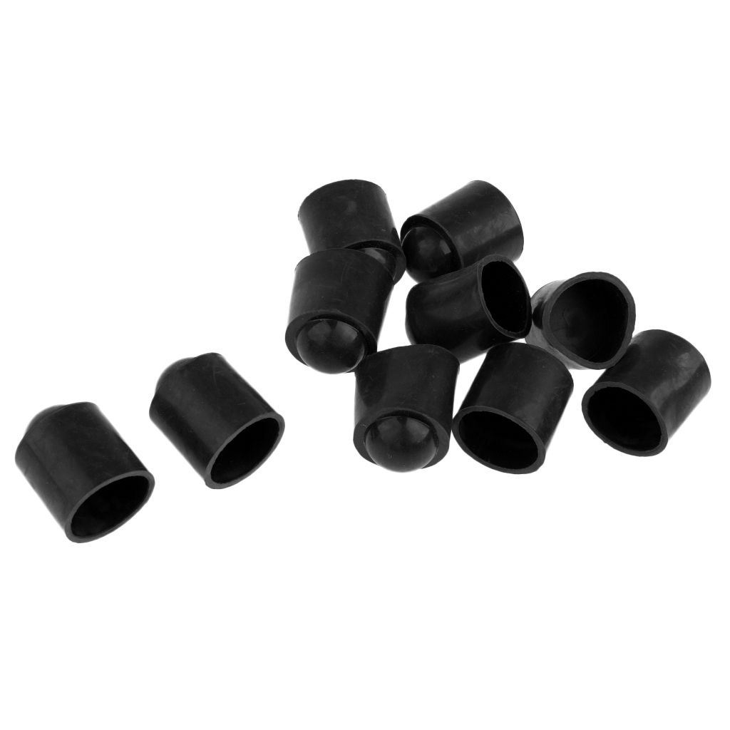 10pcs 3.6cm /1.4inch Rubber Pool Cues Tip Head Cover Black