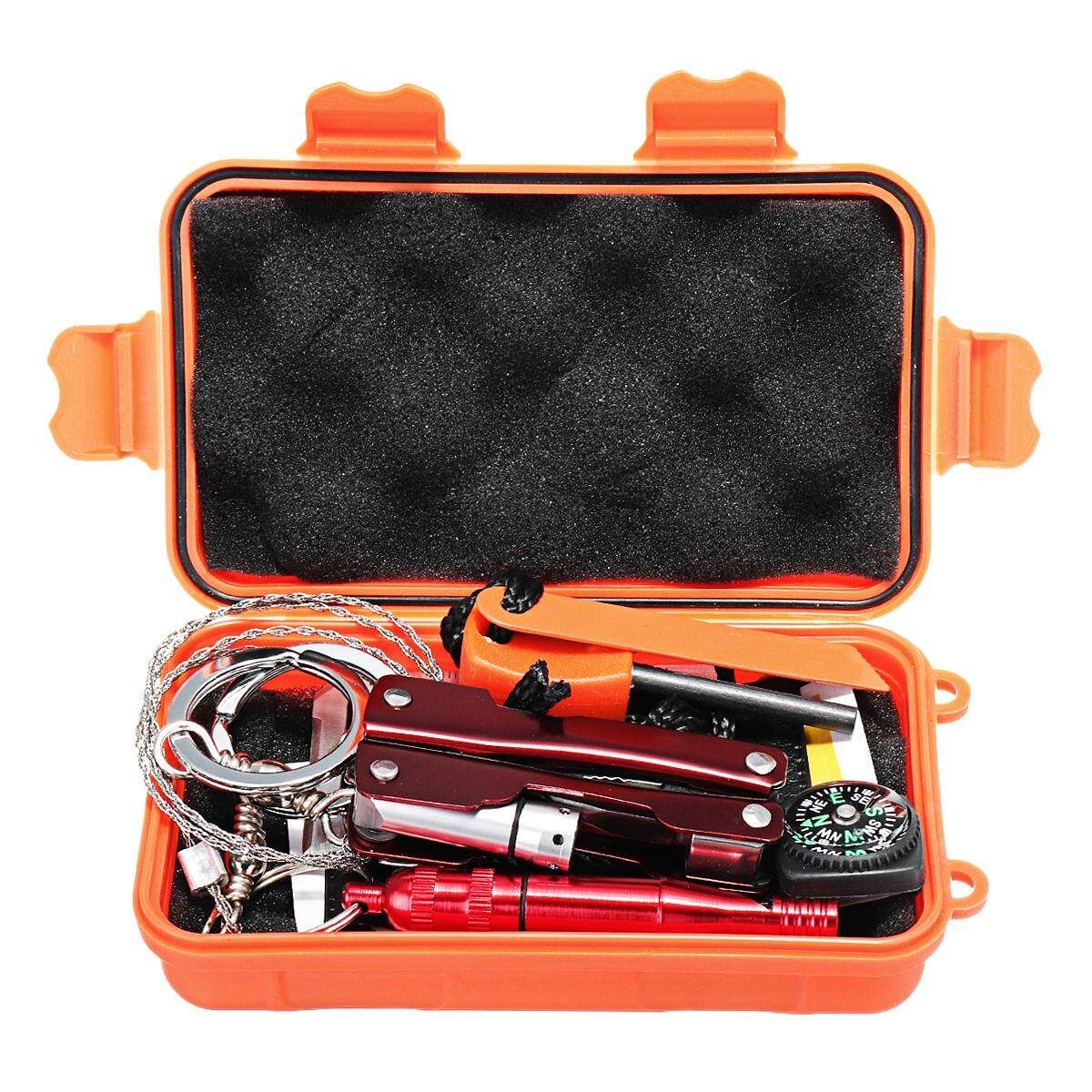Hiking Camping Portable SOS Survival Gear Emergency Supplies Kits