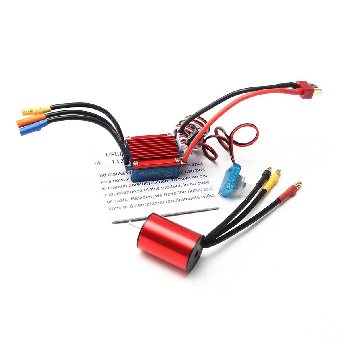 S2430 7200KV Brushless Motor 4P Sensorless 25A Brushless ESC Electric Speed Controller for 1/16 1/18 RC Car Truck