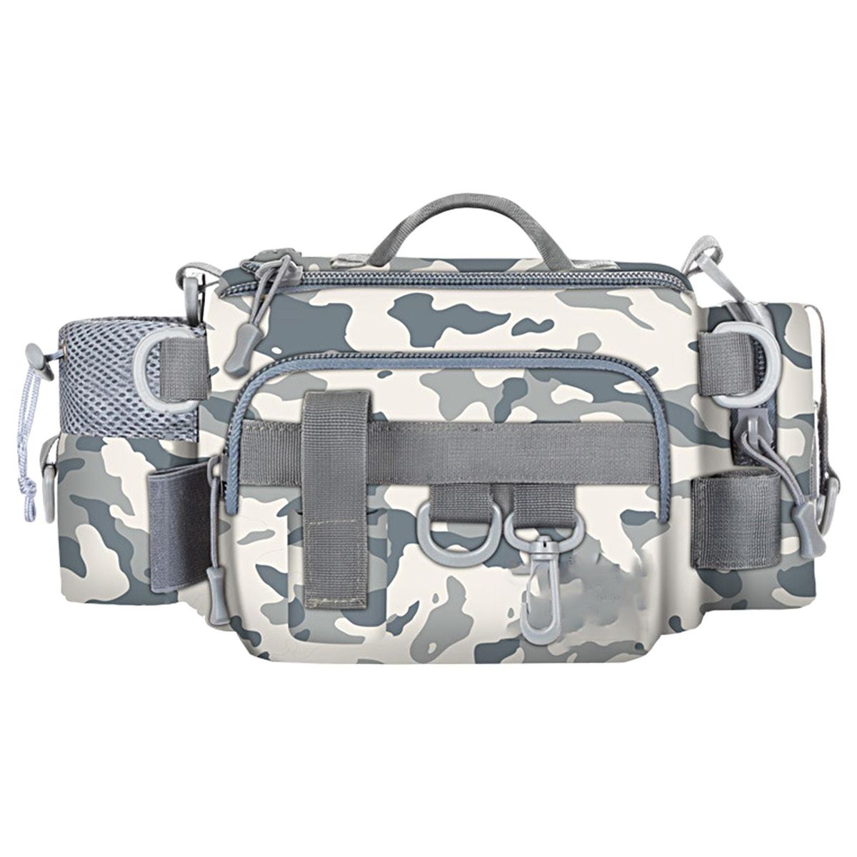 Waist Bag Multi-pocket Fishing Gear Storage Bag Grey