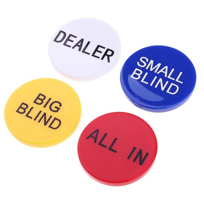 Dealer Buttons Set - Texas Holdem Little Big Blind All In  Casino