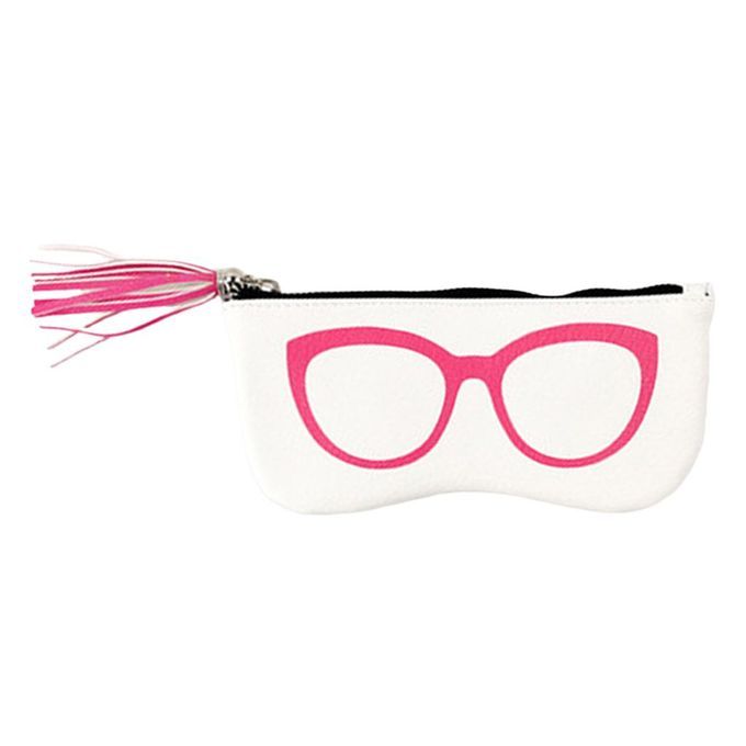 PU Leather Sunglasses Pouch Eyeglass  Cases Travel White