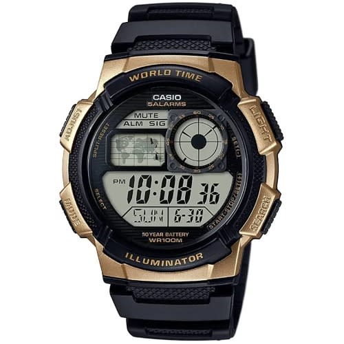 Men’s Quartz Stainless Steel And Resin Watch - Black