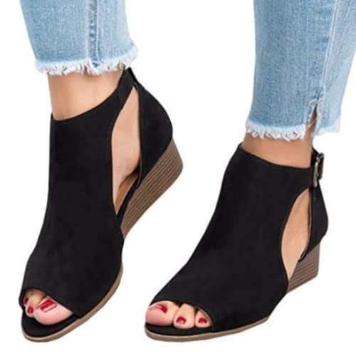 Ladies Roman Heel Wedge Shoe