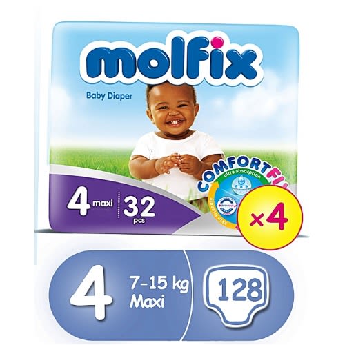Comfortfix Diapers - Size 4 x 4 Packs - 128 Count