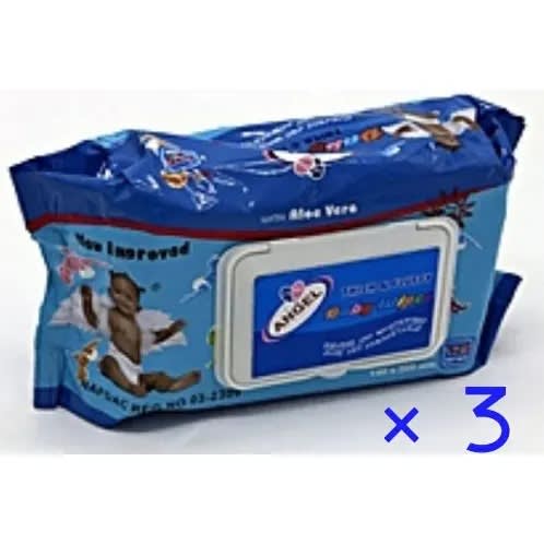 Thick & Fluffy Baby Wipes - 125 Wipes ×3