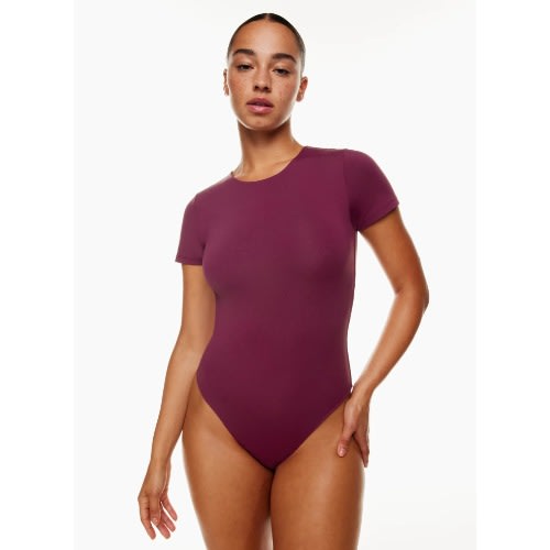 Short Sleeve Bodysuit- Wine