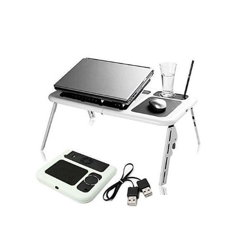 Adjustable E-table Laptop Stand With Cooling Fan