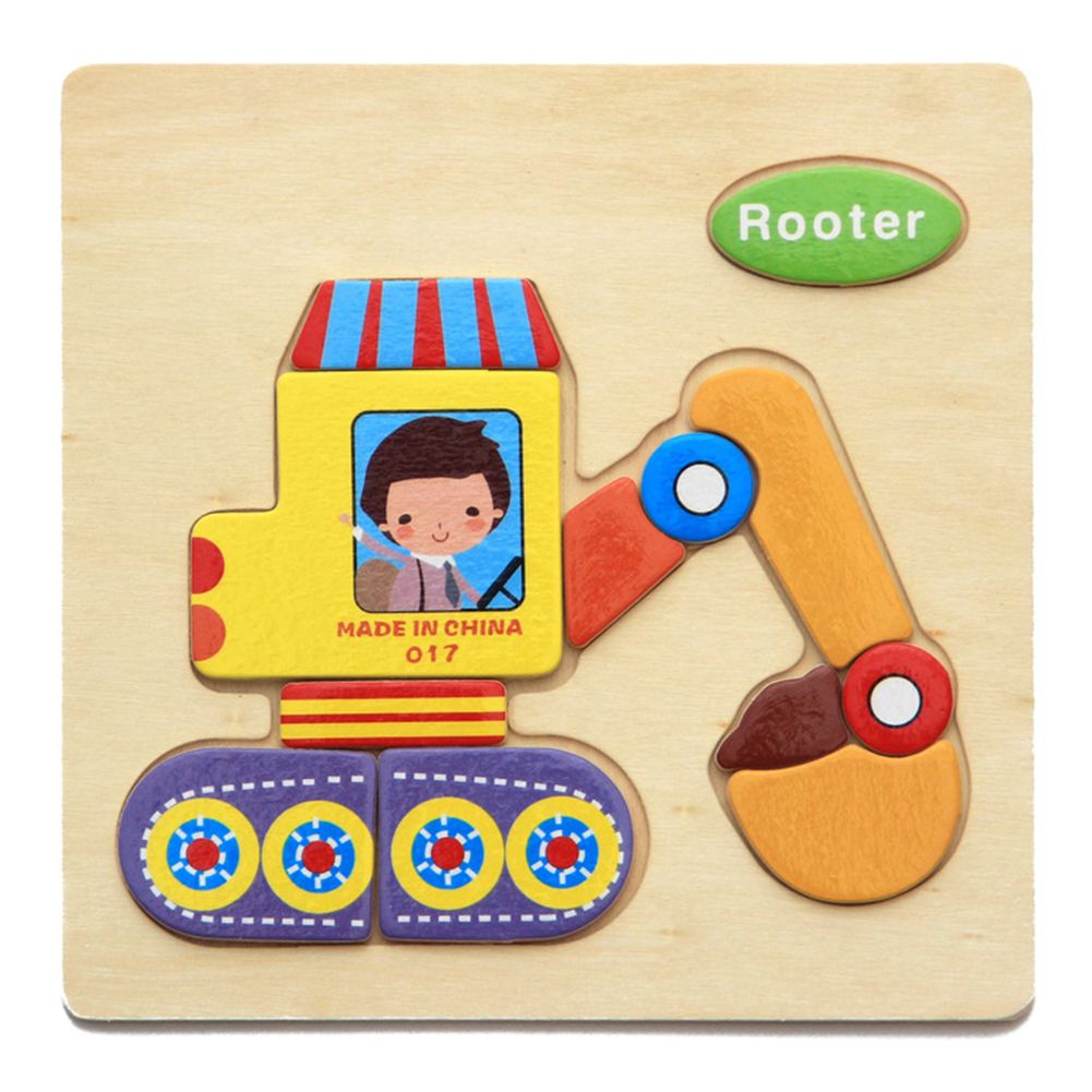 Wooden 3D Puzzle Jigsaw Kids Children Cartoon Animal-