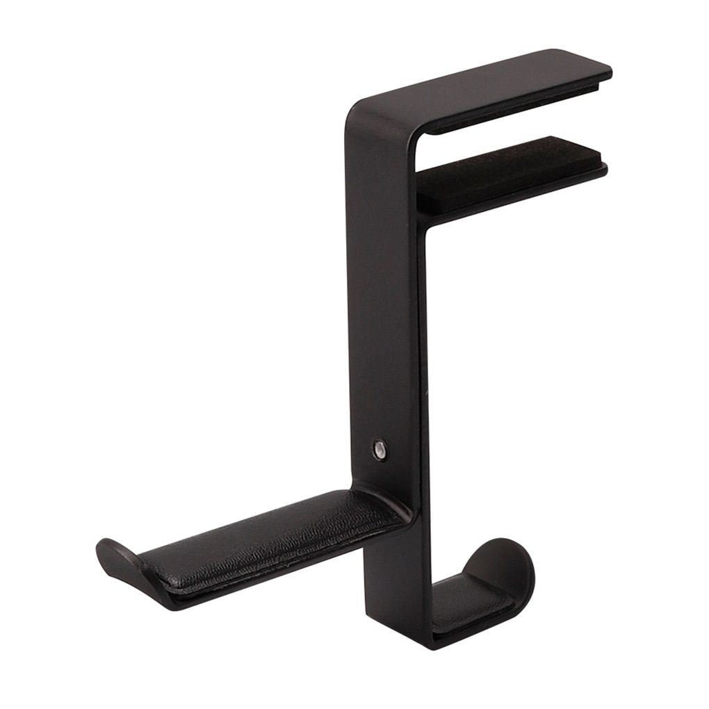 Worallymy Headset Hanger Earphone Headphone Stand Earphone Metal Hook Holder Table Clamp Desk Clip PU Pad