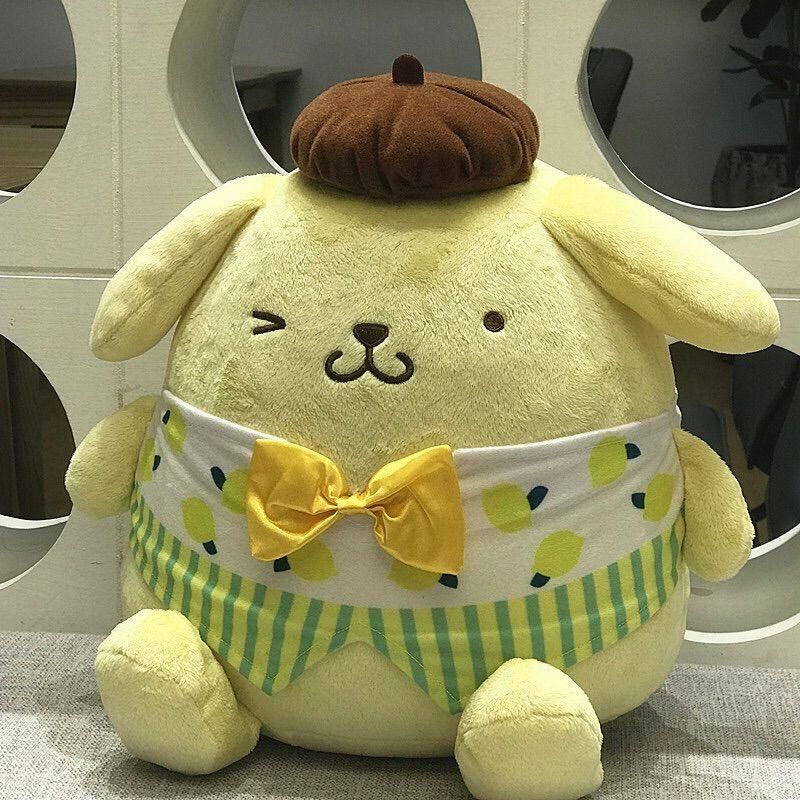 Japanese  sanrio Pom Pom Purin Sitting Large Cute Plush Toy Doll Doll Pillow Gift  Kawaii Pillows  sanrio plush merch