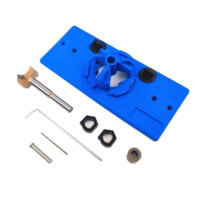 DIY 35mm Hinge Jig Hole  Set Drill Guide Door Cabinets Install