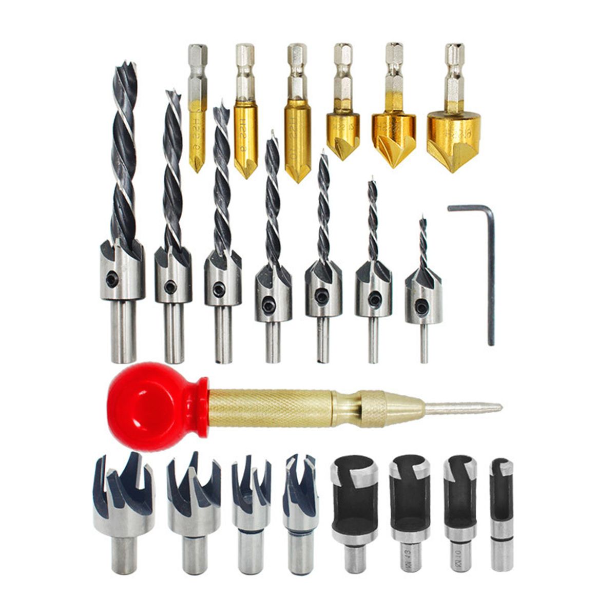 Woodworking Chamfer Drilling Tool Countersink Drill Bits