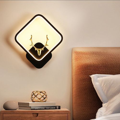 Nordic Modern Deer Head Wall Sconce, Indoor Decorative Light Fixture