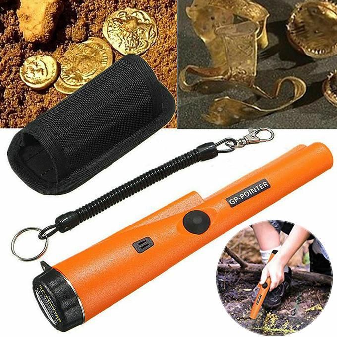 Professional Metal Detector Buzzer Vibration Handheld Search Treasure - Yellow