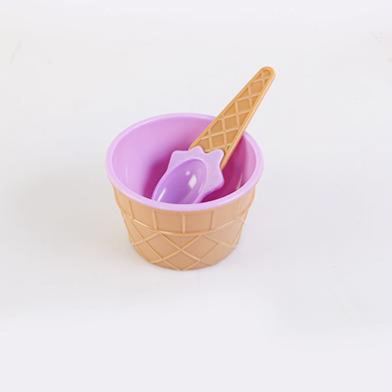 1Set Slime Box Ice Cream Bowl Spoon Design Fluffy Slime Box DIY Clay Modeling Toys For Children Charms Clay Slime Accessories