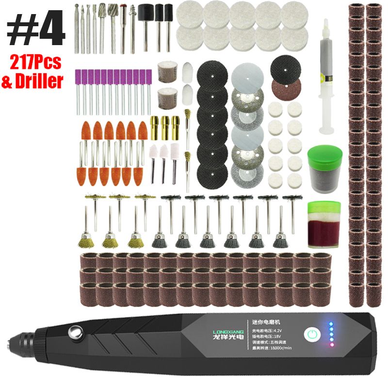 18000RPM Handheld USB Mini Electric Grinder Drill Engraving Pen Polishing Machine With Dremel Rotary Tool Accessories DIY Set