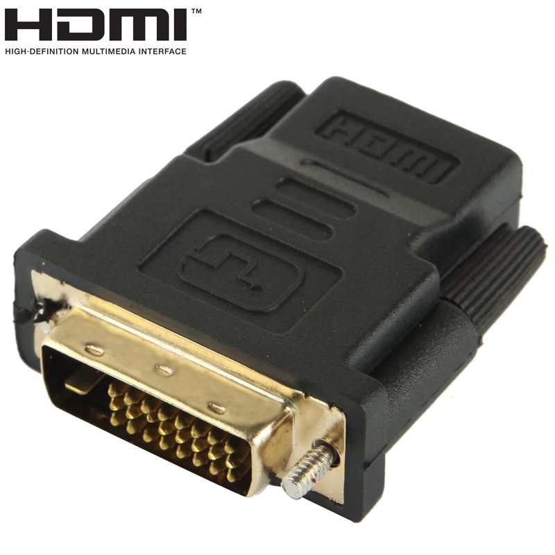 DVI-D 24+1 Pin Male To HDMI 19 Pin Female Adapter For Monitor / HDTV