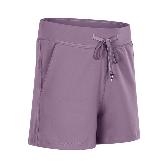 Shinbene Essential Leisure Nylon Yoga Gym Shorts Brown_6-S