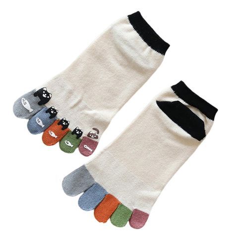 1 Pair Five Toe Socks Thin Cotton Socks Yoga Fitness Socks 1