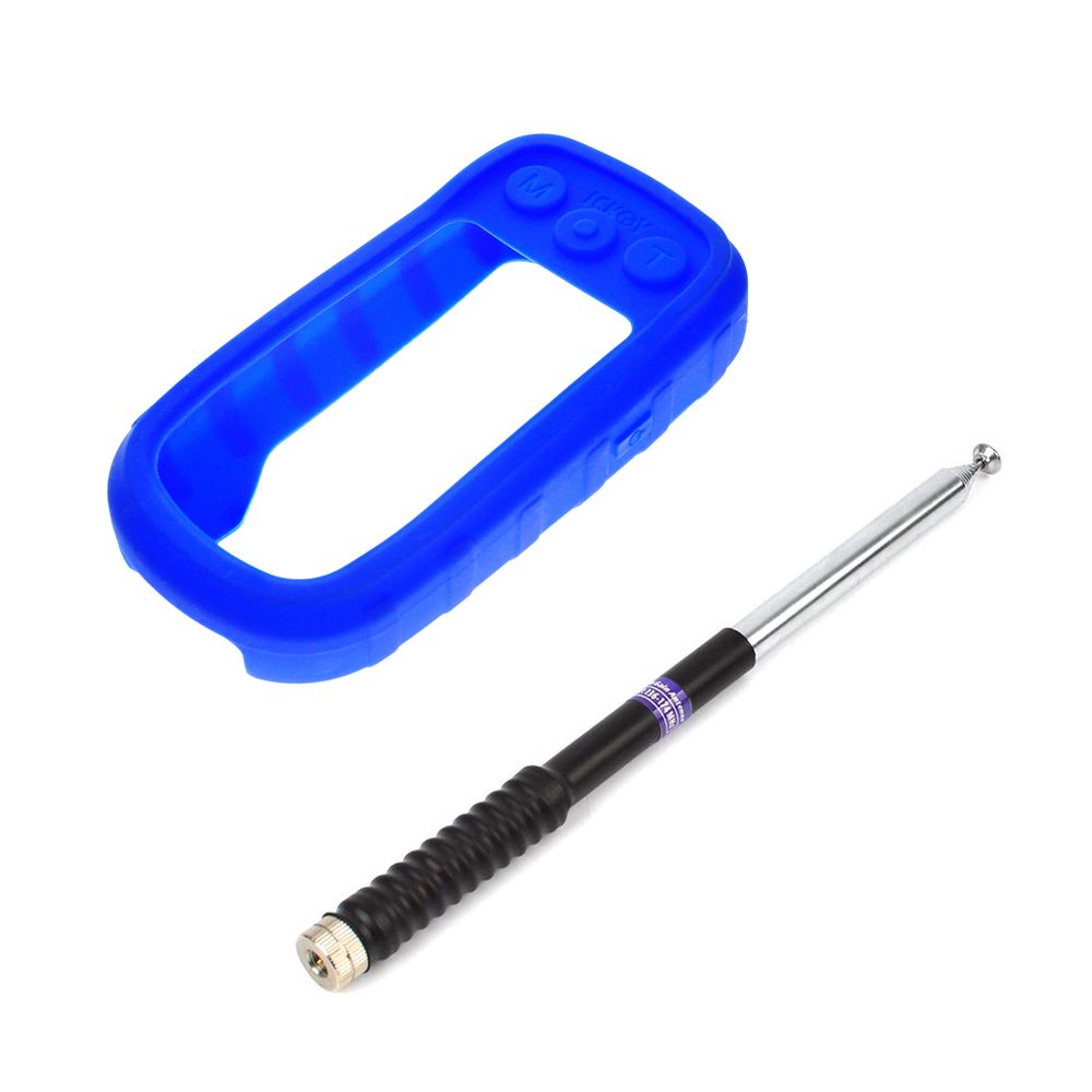Extendable Telescopic Long Range Antenna + Silicone Protect Case Skin For Handheld GPS Garmin Alpha 100 Alpha100