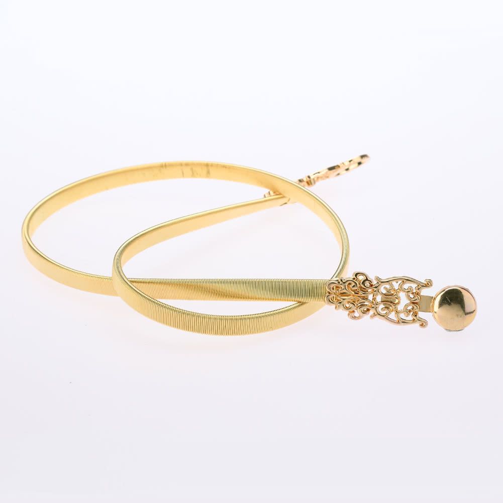New Fashion Women Waist Belt Chain Metal Gold Tone Hollow