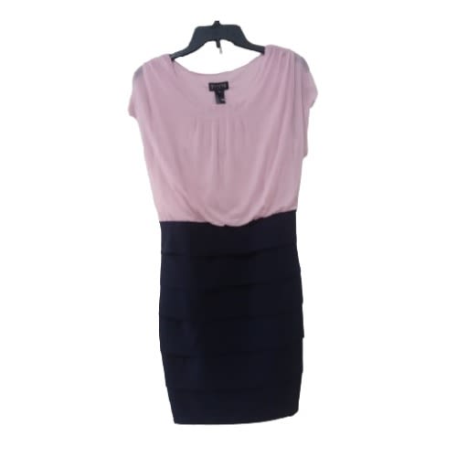 Women's Short Dress- Pink/navy Blue