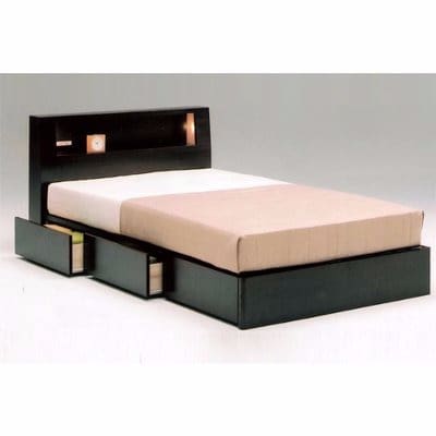 4 And Half HDF Made Bed With Headboard, Decoration Space And 2 Drawers