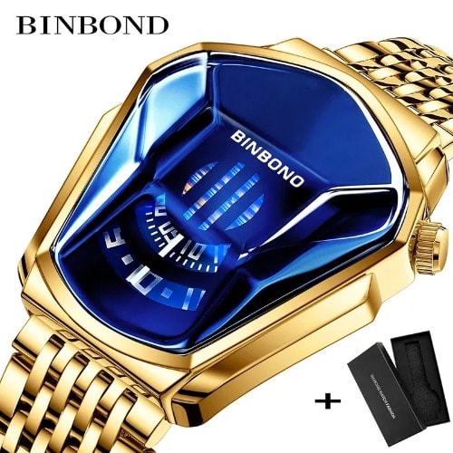 Binbond Stainless Steel Waterproof Wristwatch