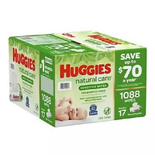 Natural Care Wipes - 1088 Wipes