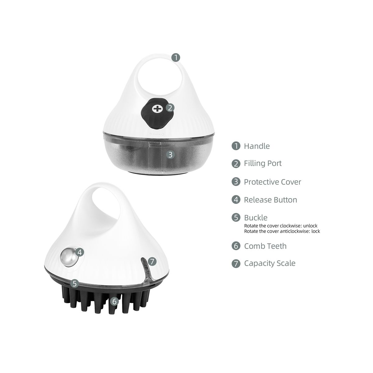 Washable Hair Nutrient Comb Scalp Solutions Applicator