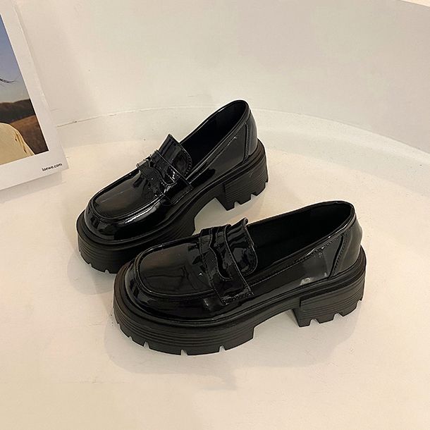 (black Light)loafers Women Platform Shoes Hidden Height Heels Women's Casual Loafers For Sprin JIN