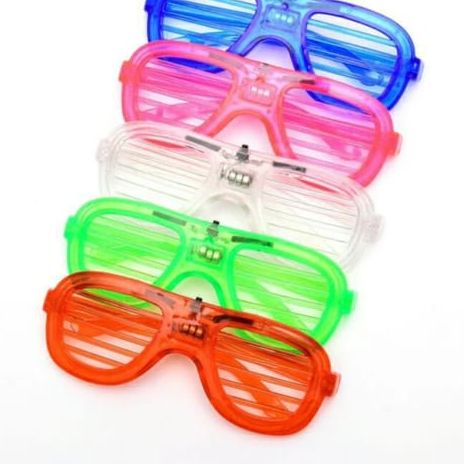 5PCS Light Up Glasses Glow In The Dark Party-heart