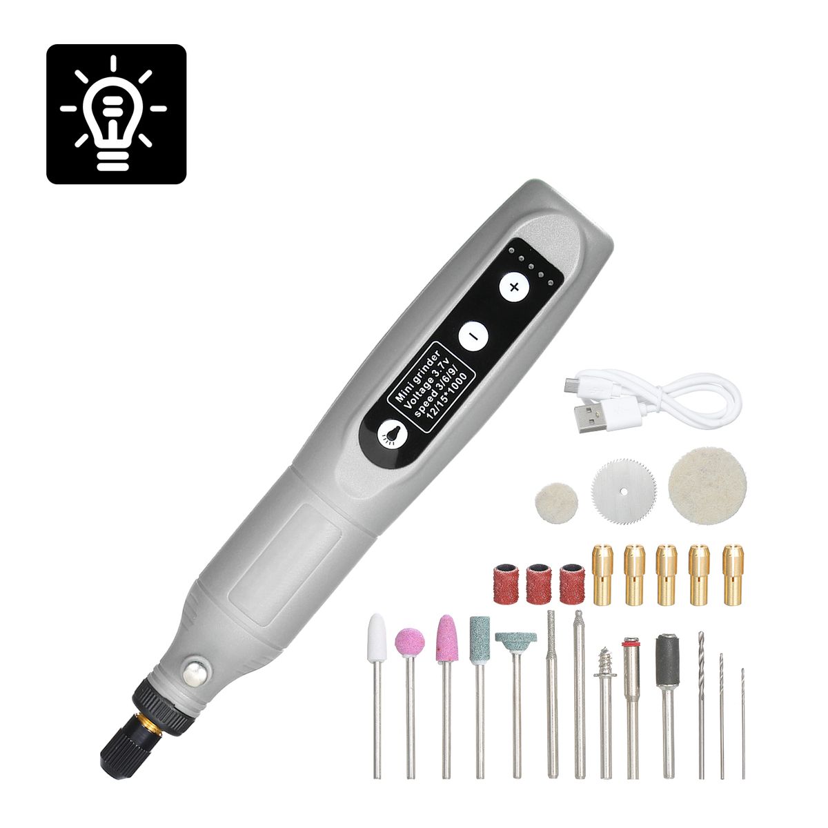 5-Speed Speed Speed Adjustment Mini Electric Grinder Tool
