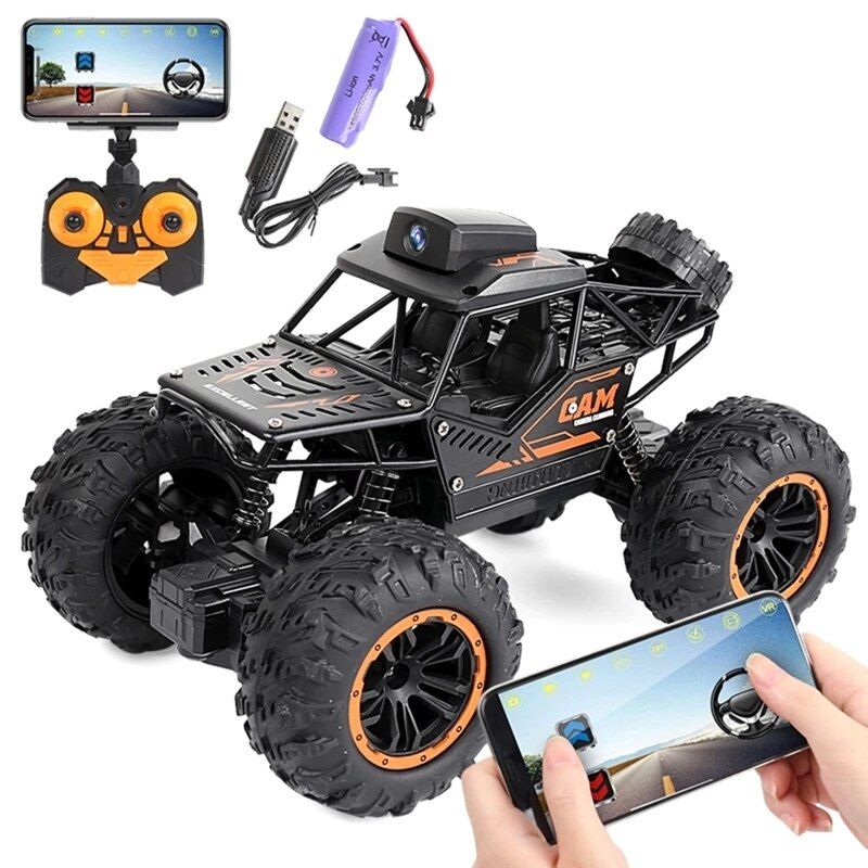 RC Car 2.4G 720P WIFI FPV HD Camera High-speed Off-road Climbing Double Steering Buggy Rock Crawler 4wd Rc Vehicles Kids Toys