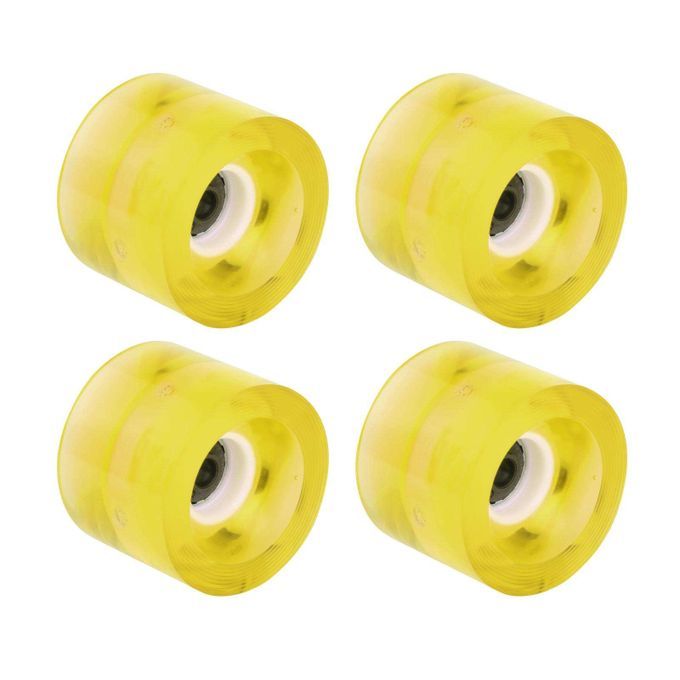 4Pcs Luminous Skateboard Wheels 60x45mm Longboard Wheel Parts Yellow