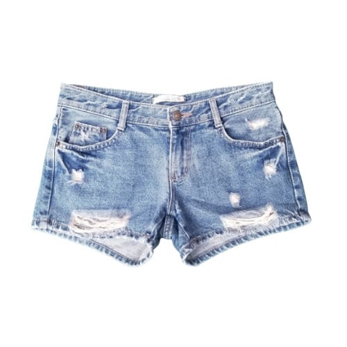 Loosethread Denim Designer Bumshort- Blue