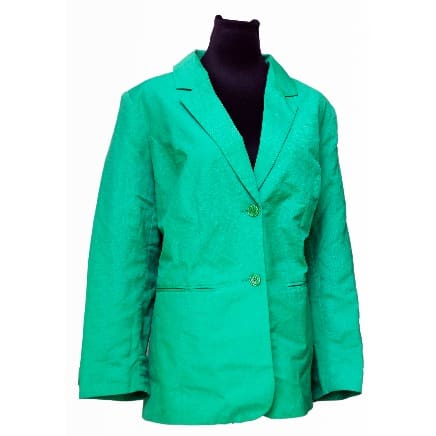 Two-Button Linen Blazer - Green