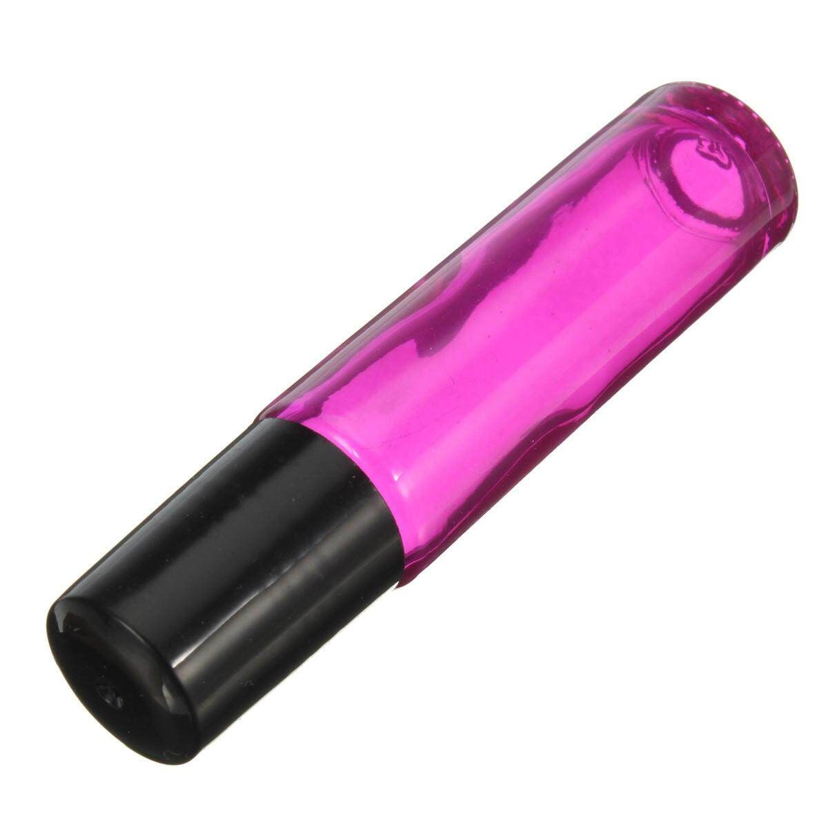 1/2/5Pcs 10ml Empty Pink Roll On Glass Bottle Essential Oil Roller Ball