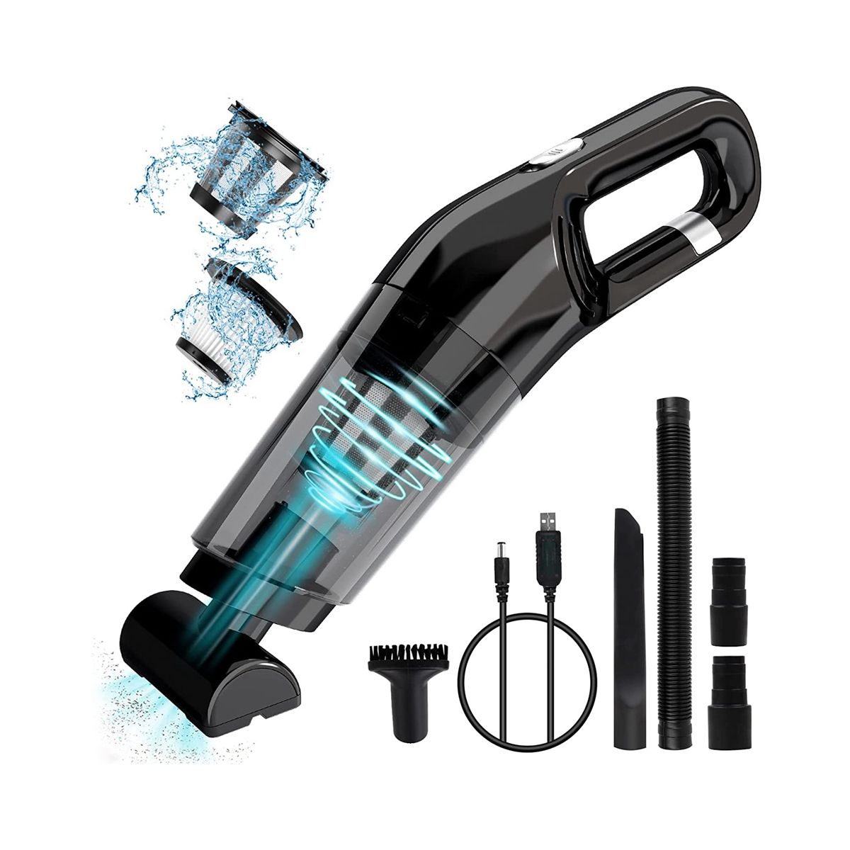 Hand Held Vacuum Cleaner Cordless Portable Handheld Vacuum Rechargeable Small Car Vacuum with 120W High Power