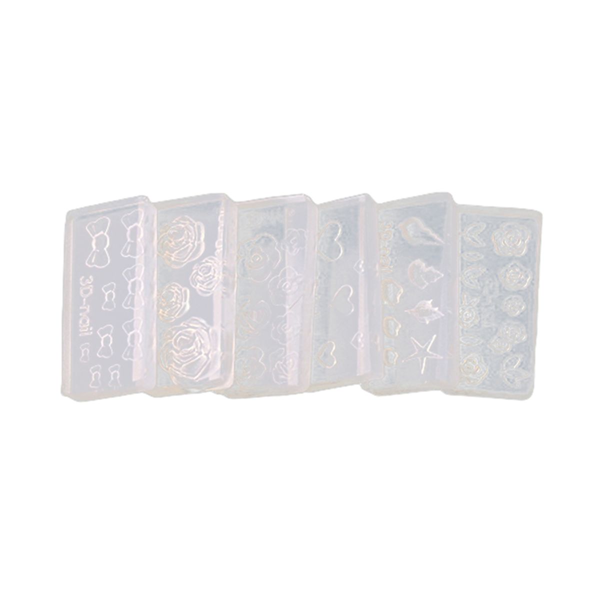 6Pcs Nail Art Molds Lightweight Transparent Acrylic Durable-