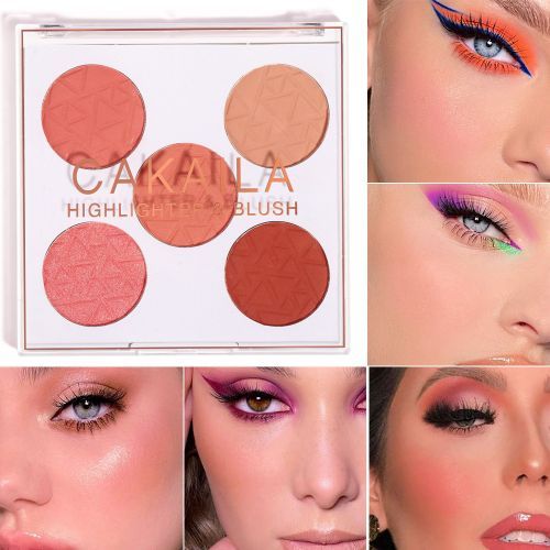 Five-color Blush Natural Long Lasting Blush Palette
