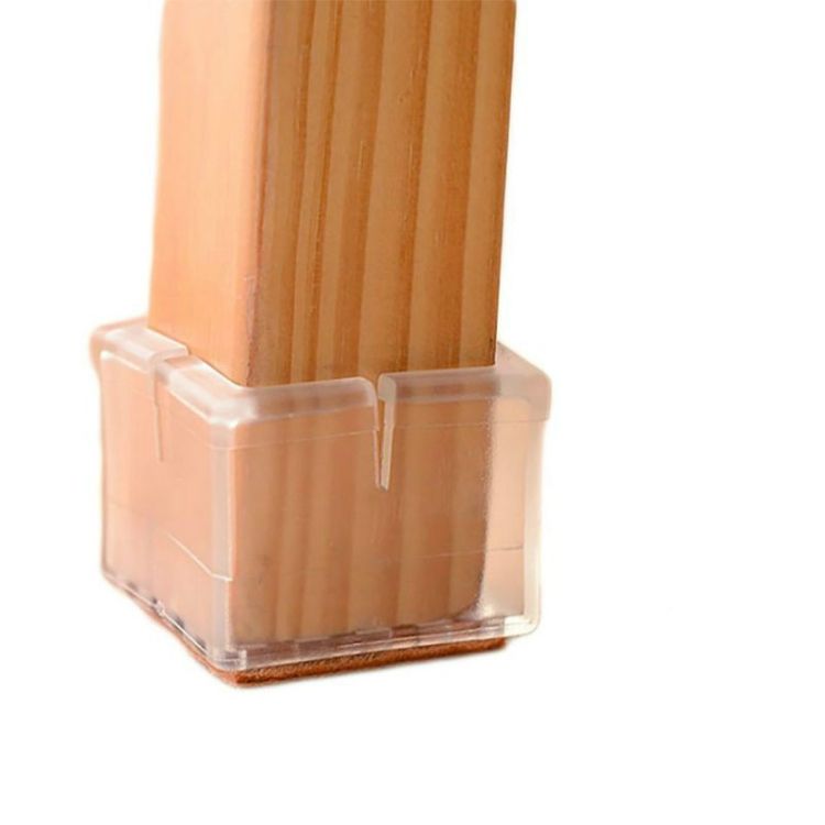 2 PCS Square Chair Leg Rubber Protector