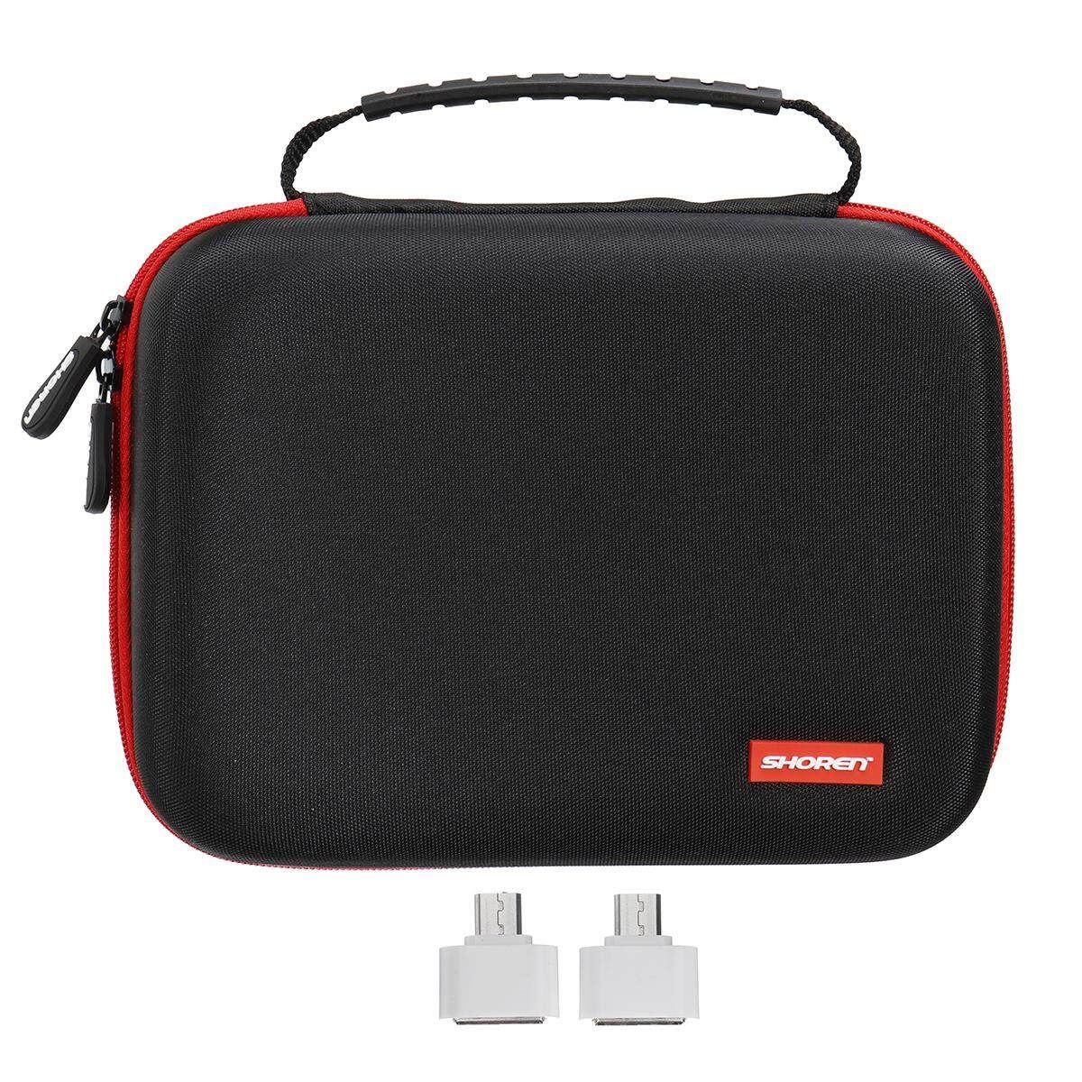 Portable Hard EVA Case Carry Storage Box + 2x Connector For Oculus Go VR Headset Red And Black