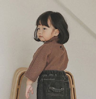 Autumn Korean Children's Clothing New Deep Brown T_70CM