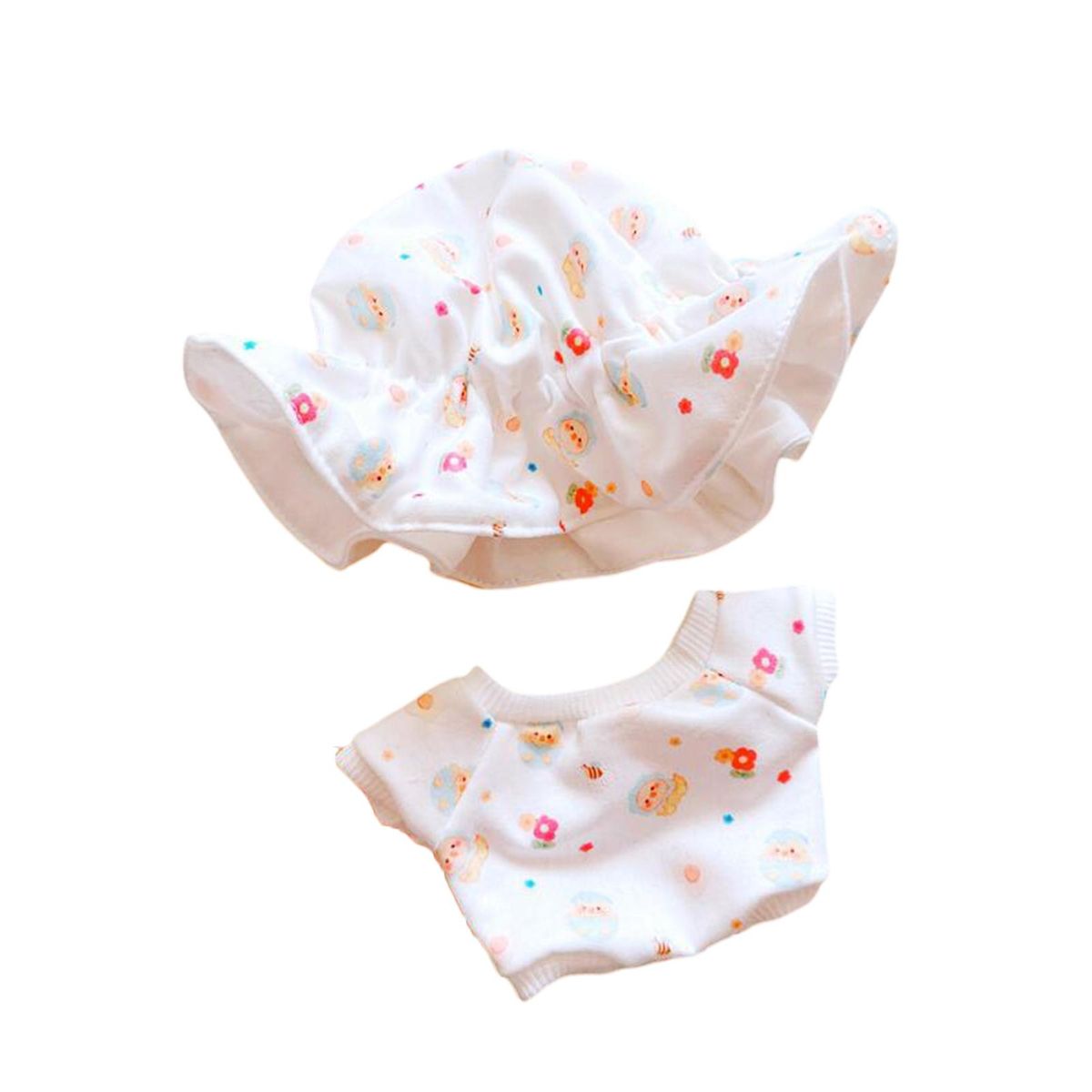 1 Set Doll Jumpsuit Dot Printed Bodysuit 20cm Cotton Doll Clothing Blue