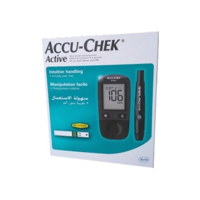 Accu-chek Active Blood Sugar Monitor-Glucometer + 10 Free Test Strips