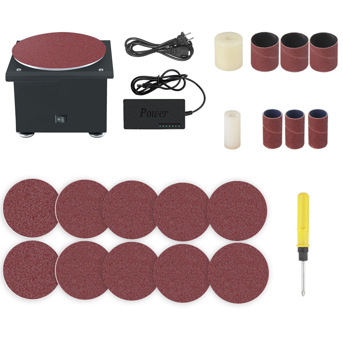 Mini Bench Disc Sander And Sanding Roller Electric Edge