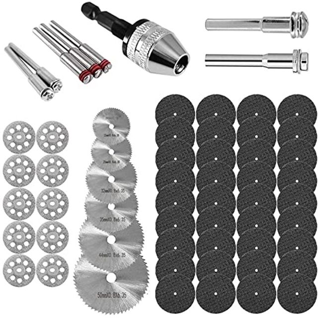 Rotary Cutting Wheels Tool Kit Mini Hss Saw Drill Chucks